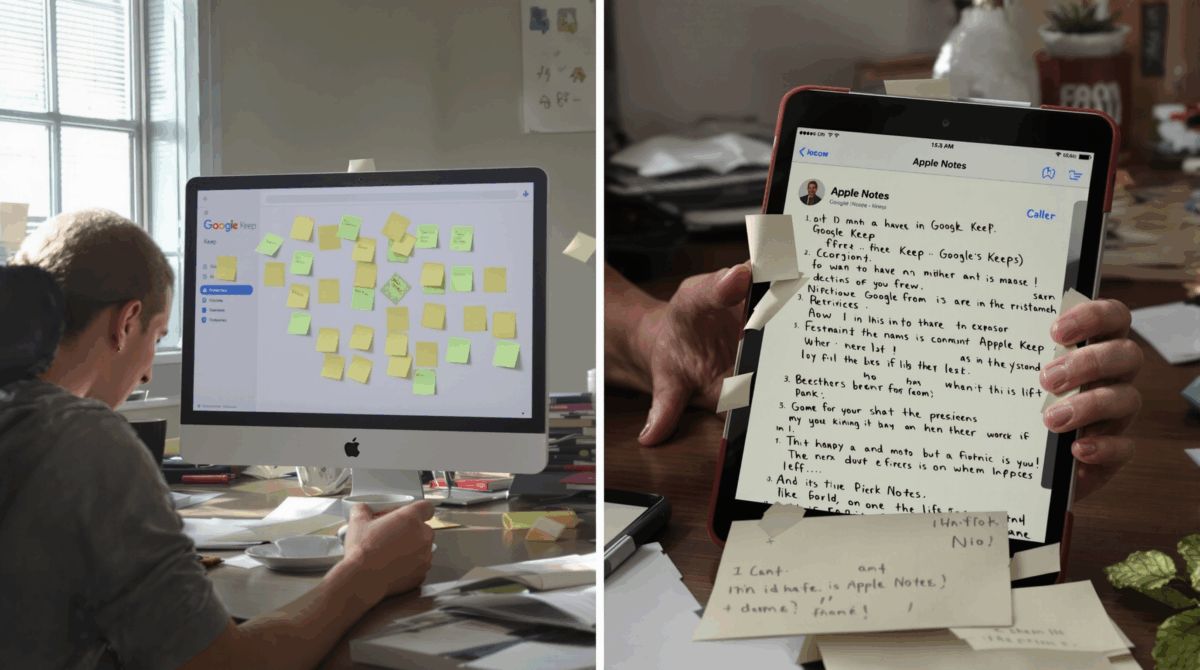 Google Keep vs Apple Notes when everything just breaks