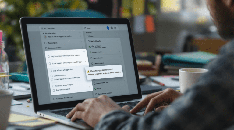 How AI Checklists Miss Steps and Trigger at the Wrong Time