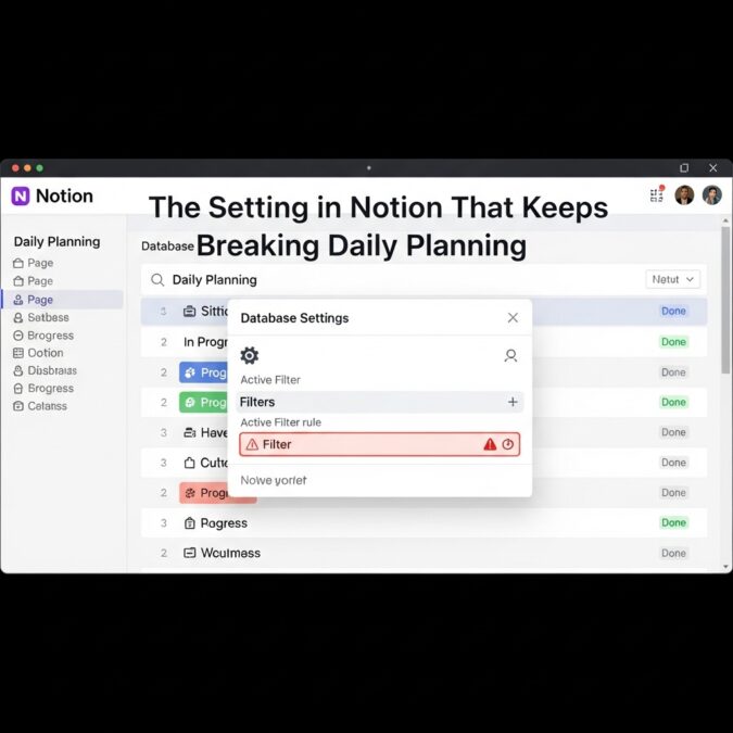 The Setting in Notion That Keeps Breaking Daily Planning